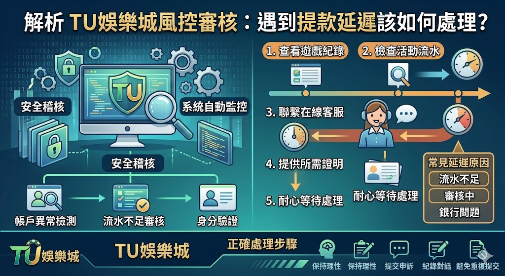 解析 TU娛樂城風控審核：遇到提款延遲該如何處理？